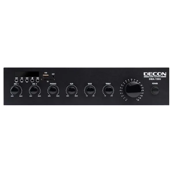 DECON DMA-150U 150W 8 OHM/100V 12-24 DC MIXER AMFİ