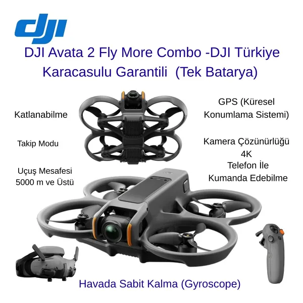 DJI Avata 2 Fly More Combo Tek Bataryalı Drone