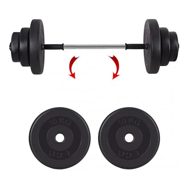 ECG SPOR 22 Kg Halter Seti - Deadlift Squat Biceps Triceps Shoulder