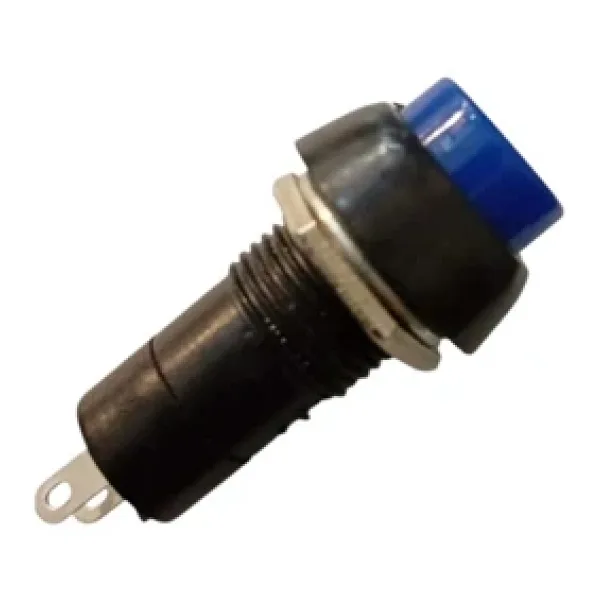 Ender Plastik Mavi Yuvarlak Yaylı Buton Anahtar 12MM