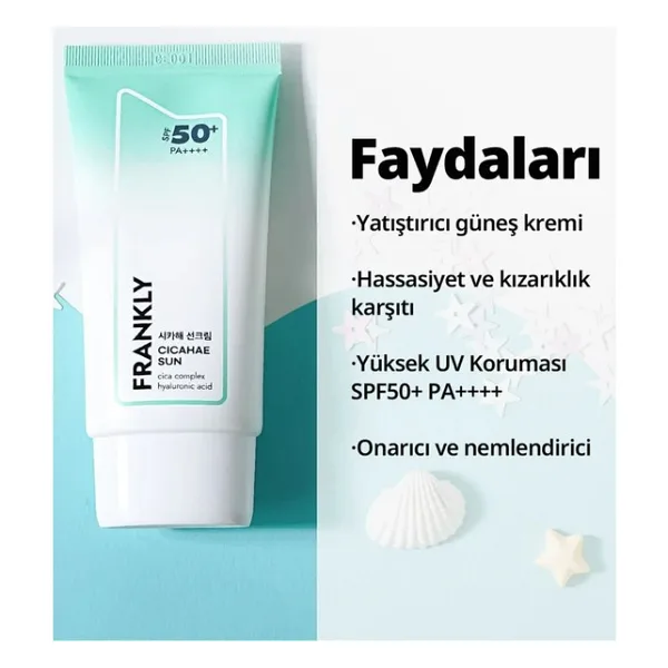 Frankly Cicahae Centella SPF50+ Nemlendirici Güneş Kremi 50 ml