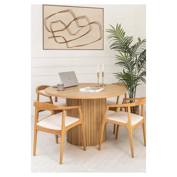 Gazzini furniture Helsinki Beyaz C Model Bohem Siyah Ahşap Sandalye