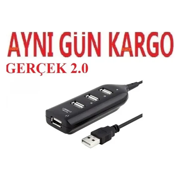 Gerçek Usb 2.0 Çoğaltıcı 4 Port Çoklayıcı Hub 5070A Dişi Çoklama Siyah