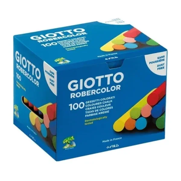 Giotto Robercolor Tozsuz 100'lü Renkli Tebeşir