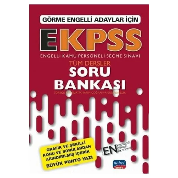 Görme Engelli Adaylar İçin E-KPSS Tüm Dersler Soru Bankası