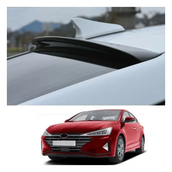 Hyundai Elantra Uyumlu 2021+ Cam Üstü Spoiler - Piano Black (Parlak Siyah)