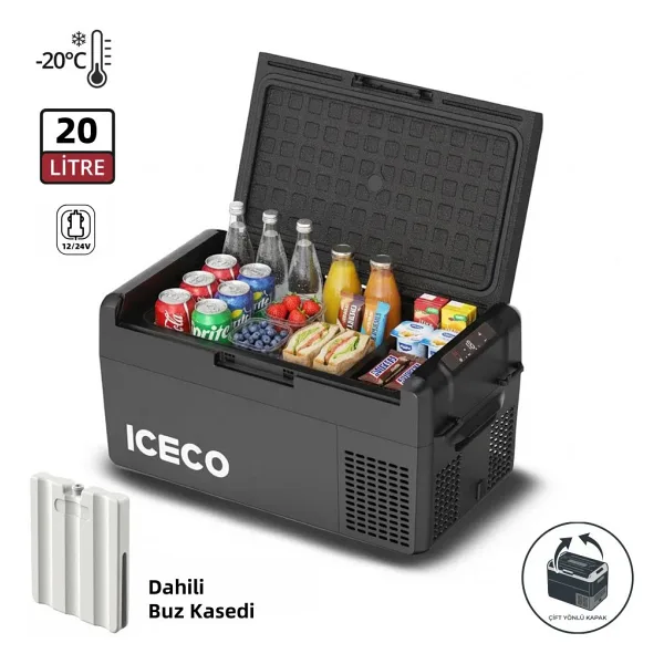 Iceco MCD20B 12/24 V 20 lt Kompresörlü Araç Buzdolabı