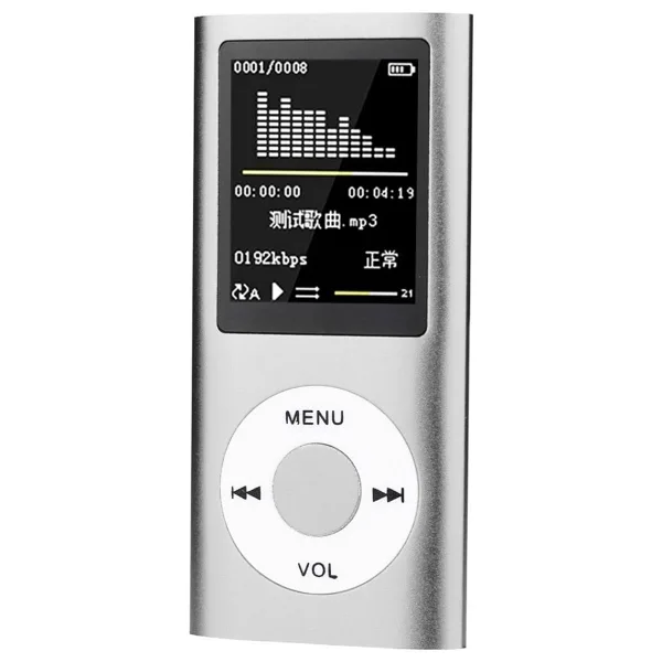 JUNGLEE Mp3 Çalar Ses Kayıt Fm Radyo Sd Kart Girişli Mp4 Player 1.8 Inç Renkli Ekran