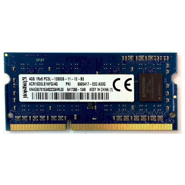 Kingston 4 GB 1600 MHz DDR3 SODIMM ACR16D3LS1KFG Ram