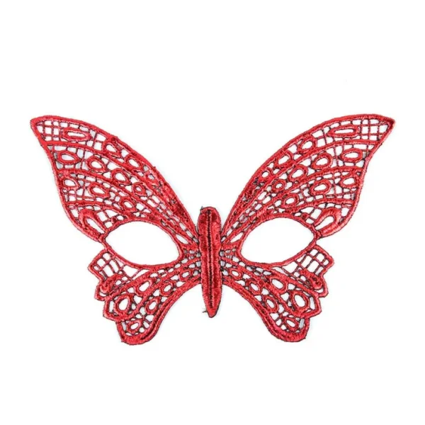 Kırmızı Dantel Masquerade Maskesi 7 No