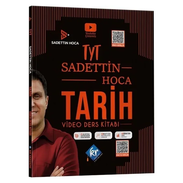 KR Akademi Yayınları TYT Tarih Sadettin Hoca Video Ders Kitabı