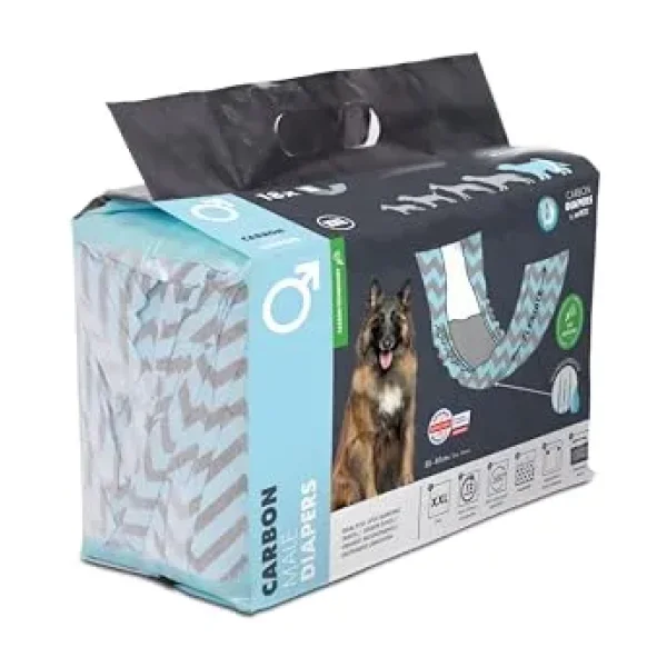 M-PETS CARBONLU DIAPERS ERKEK KÖPEKLER İÇİN KÜLOT (XXL) 18Lİ