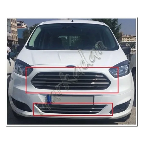 Markadan Ford Tourneo Courier Krom Ön Panjur 2014-2017 Set 6 Parça Paslanmaz Çelik