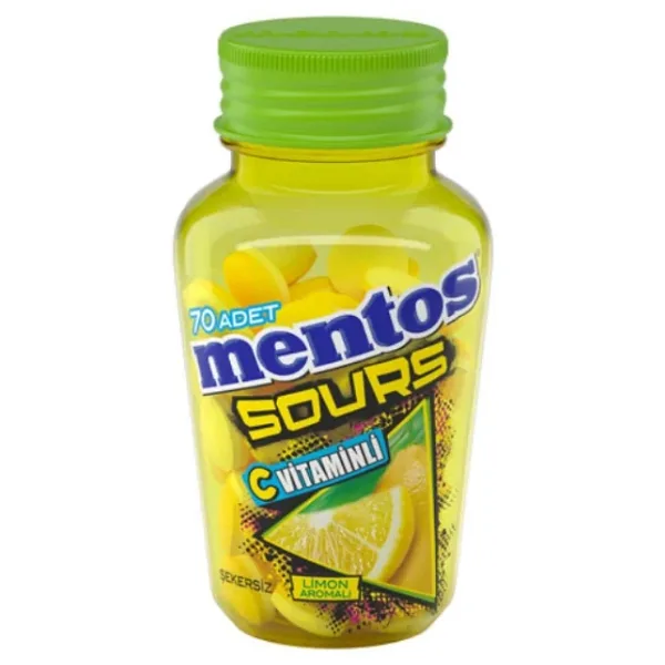 Mentos Sours Limon Aromalı C Vitaminli Tablet Şekerleme 49 G X 6 Adet