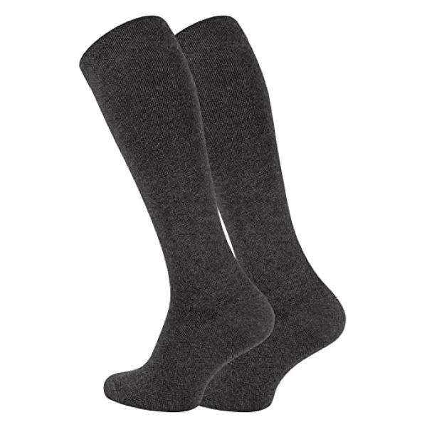 Meristanbul Uçuş & Seyahat Çorabı - Unisex Diz Altı Kompresyon Çorabı - Varis ve Dolaşım Desteği - Tekli - 35-38/39-42/43-46 (Koyu Gri, 39-42)