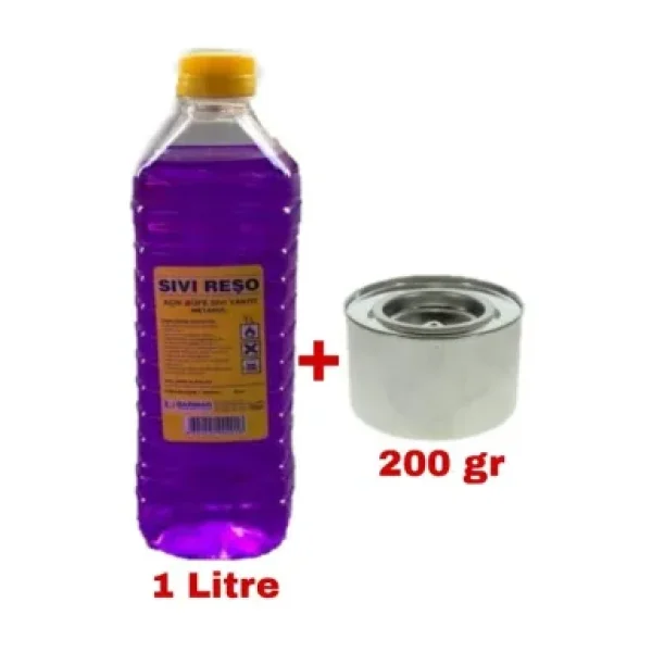MFS Osmanlı Ocağı Yakıtı Reşo Ocağı Yakıtı Jel ( 1 Litre + 200 Gr ) Avantaj Paketi