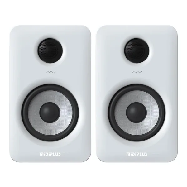 MIDIPLUS MI5 II Bluetooth White Çift 2x 35W 5'' 2-Yollu Bluetooth Aktif Stüdyo Referans & DJ Monitörü Hoparlörü
