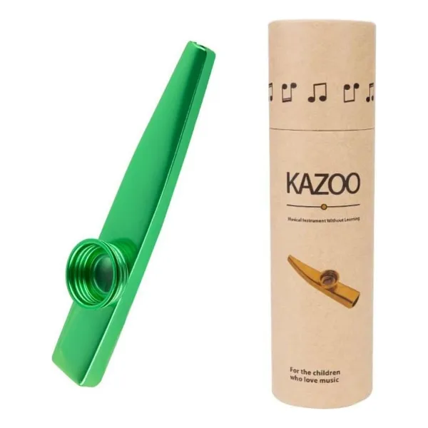 MK-01G Metal Kazoo Kutulu Alüminyum Alaşım Yeşil