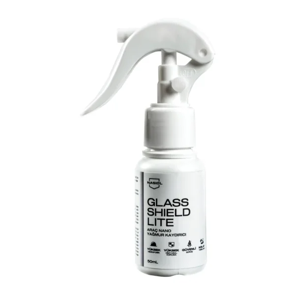 Nasiol Glasshield Lite Araç Nano Yağmur Kaydırıcı ve Su Itici Sprey-50 Ml-1 Yıl Etkili-Cam Koruma