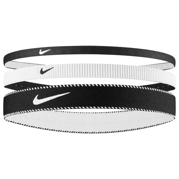 Nike Erkek Flex Classic Mix Kafa Bandı, Siyah/Beyaz/Siyah, Tek Beden