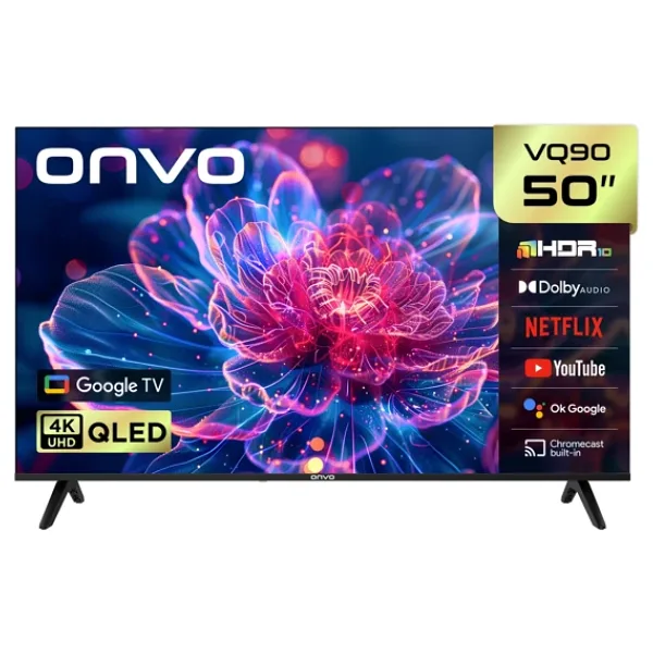 Onvo 50VQ90F3UA 4K Ultra HD 50" 127 Ekran Uydu Alıcılı Google Smart QLED TV