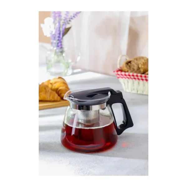 Orret Home Isıya Dayanıklı Borosilikat Cam Demlik, Kendinden Süzgeçli, Şık Tasarım (700 Ml)