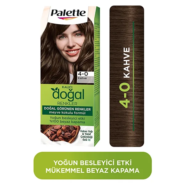 Palette Kalıcı Doğal Renkler 4.0 Kahve Saç Boyası