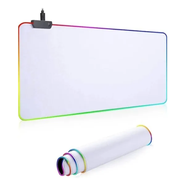 QUANDTECH Gaming Oyuncu Mouse pad Beyaz Rgb Speed Yüzey 13+1 farklı Değişen Ledli,80x30 Cm