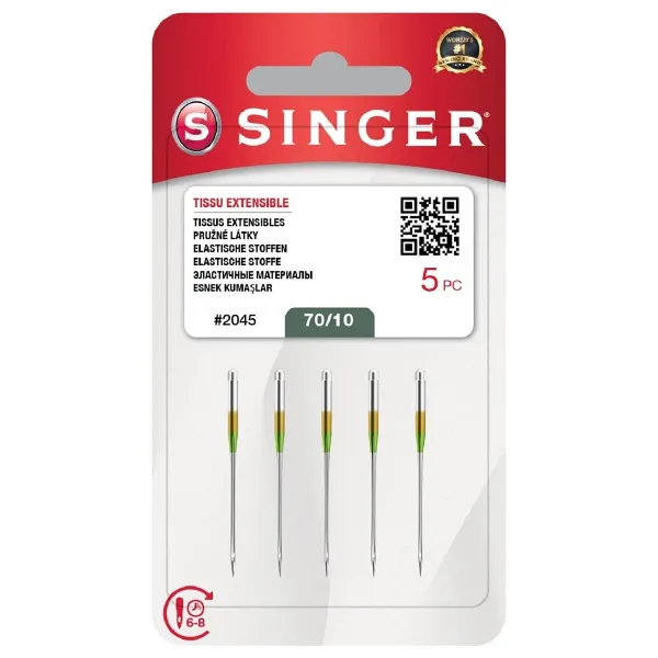 SİNGER Dikiş Makinesi Iğnesi Penye-jarse 2045- 70/10 Numara
