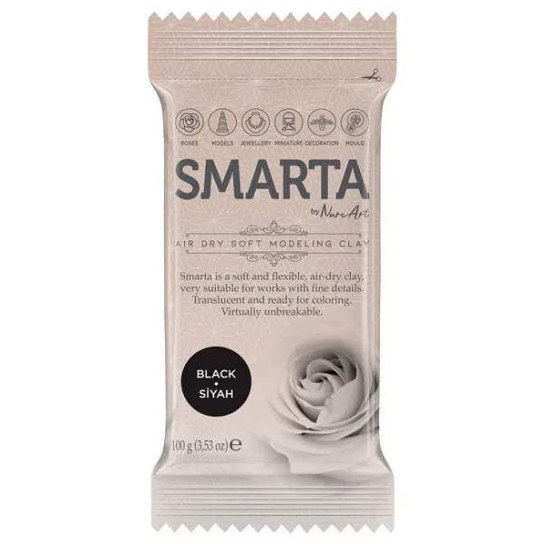 Smarta 100 gr Siyah Modelleme Hamuru