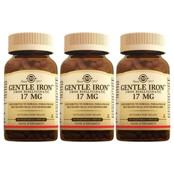 Solgar Gentle Iron 17 mg 90 Kapsül 3'lü