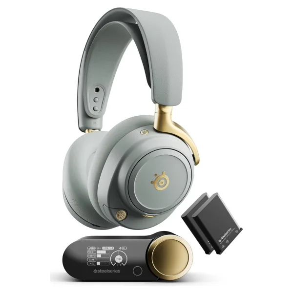 SteelSeries Arctis Nova Elite Yeşil-Gold Kablosuz Kulak Üstü Oyuncu Kulaklığı