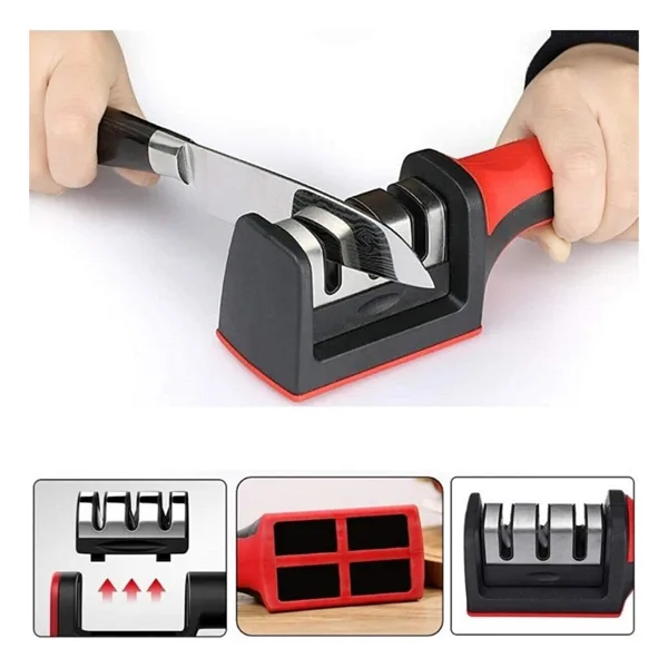 Store Bıçak Bileyici 3 Açılı Elmas Seramik Tungsten Çelik El Bıçakları Bileme Et Bıçağı Bile