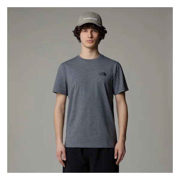The North Face Simple Dome NF0A87NGDYY1 Gri Kısa Kollu Bisiklet Yaka Erkek Tişört