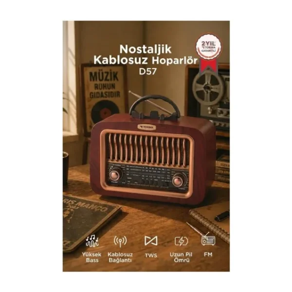 Torima D-57 Kahverengi Nostaljik Radyo