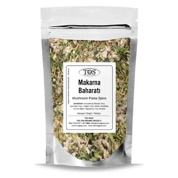 TOS The Organic Spices Helga'nın Mantarlı Makarna Baharatı 500 gr