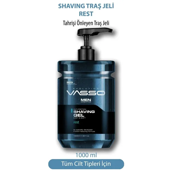 Vasso Men Tahriş Önleyici 1000 ml Tıraş Jeli