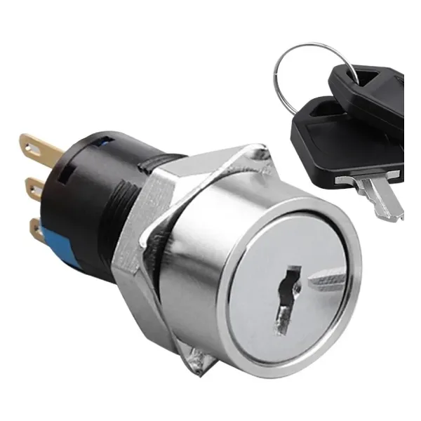 WD16Y-P1 16mm Anahtarlı Mandal Buton 1NO+1NC