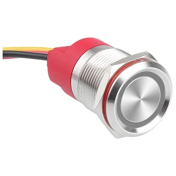 WD19T-P2-EC 19mm Dokunmatik Touch Metal Buton - Beyaz
