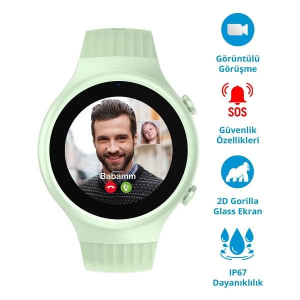 Wiky Watch 5S Yeşil Akıllı Çocuk Saati