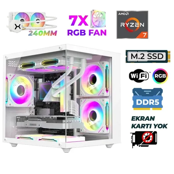Xaser Raze X160 Ryzen 7 7800X3d 32Gb Ddr5 Ram 1Tb M.2 Nvme Ssd Sıvı Soğutmalı Hazır Tavsiye Sistem