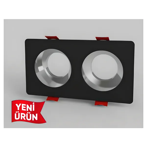 Ycl Dekoratif Modern Spot Kasa Siyah Sıva Altı Yc-2015