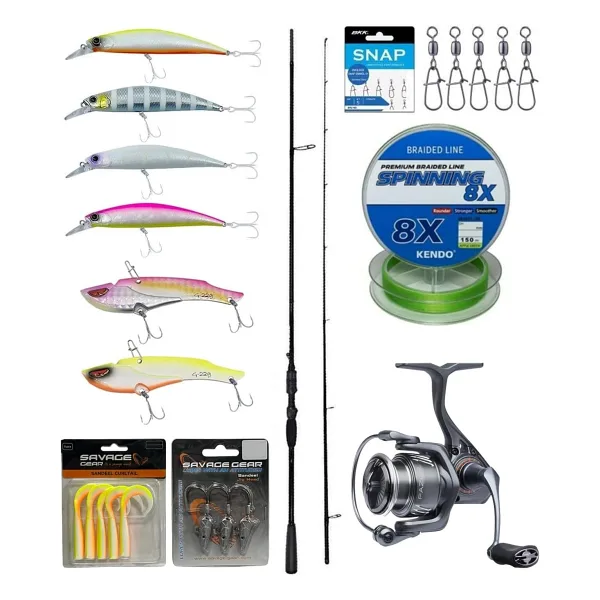 Yek Outdoor Pro Spin Seti Okuma Psycho Stick Game 274Cm Ex-Fast 15-40Gr 2 Parça Olta Kamışı&Savage Gear Fazor 4000 Olta Makinesi