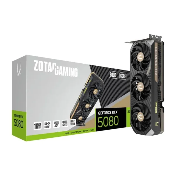 ZOTAC GeForce RTX 5080 GAMING SOLID CORE 16GB GDDR7 256Bit DLSS 4 Ekran Kartı