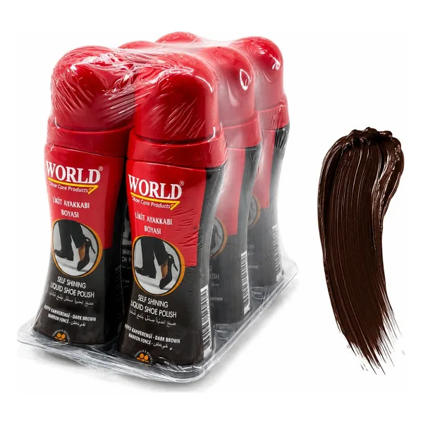 6 Adet Koyu Kahve Likit Ayakkabı Boyası 75ML