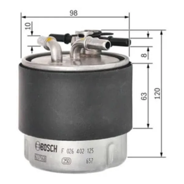 BOSCH F026402125 MAZOT FİLTRESİ KALEOS 08- 2.0 DCI / QASHQAI 07-