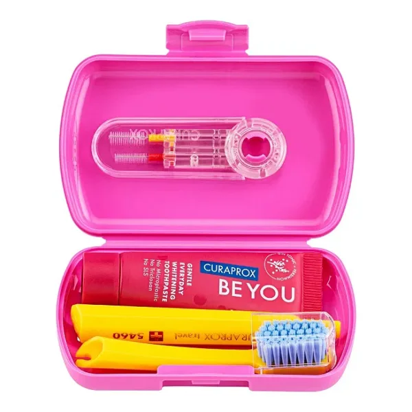 Curaprox 5460 Be You Travel Pembe Diş Fırçası Seti