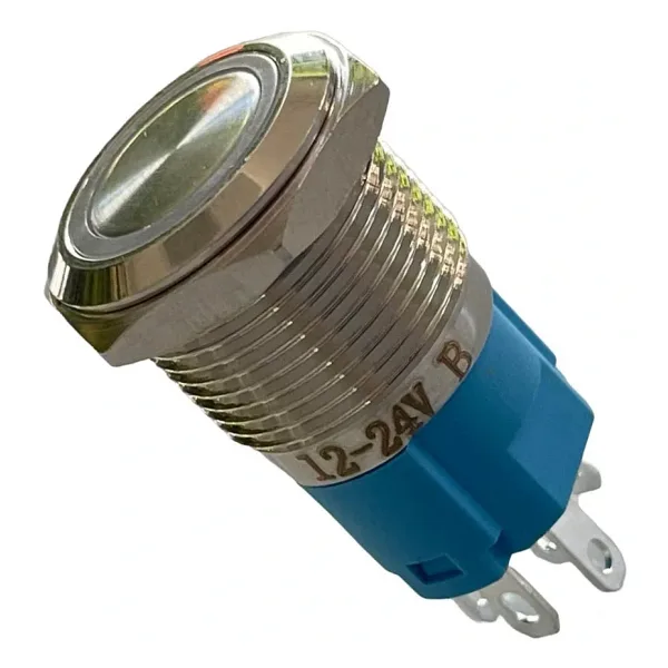 D65 Ø19mm Metal Kalıcı Buton ON-OFF 1NO/1NC
