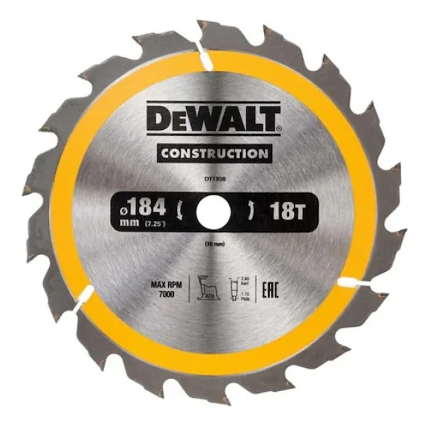 Dewalt DT1938 184/16 mm Elmas Daire Testere Bıçağı