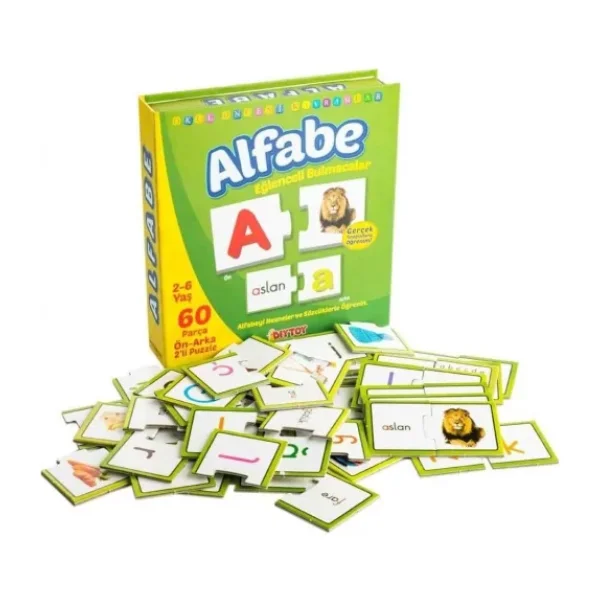 Diy - Toy Eğlenceli Alfabe 60 Parça Puzzle - Eşleştirme Oyunu